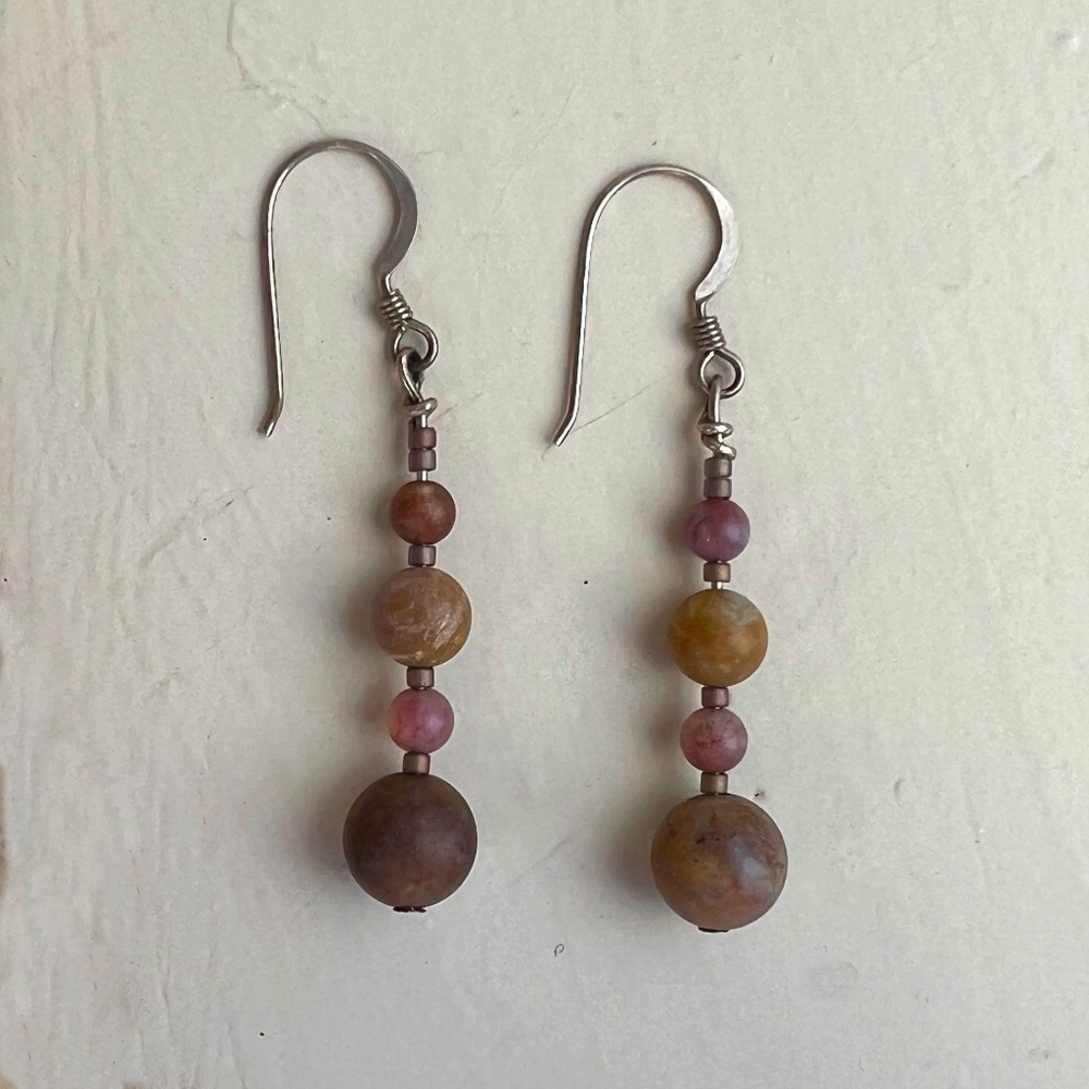 Jasper Beaded Earrings